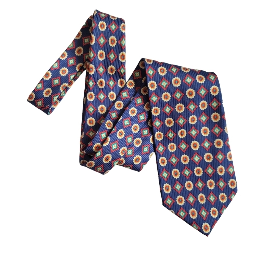 VTG Nautica Mod Floral 100% Silk Necktie